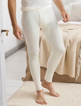 Baumwoll-Angora-Unterhose Lang - Wollweiß - male - Size: 8(XXL) - Avena - FashionsVida