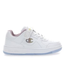 Sneakers bianche con logo laterale e suola azzurra RD18 Low G PS 33