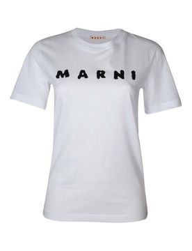 T-Shirt In Cotone Con Logo Scribbled
