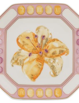 Idyllia Vide-poche, Porzellan, Kristallines Printmotiv, Blume, Rosa Unisex OS