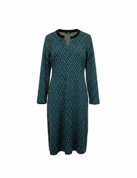 Vestiti casual donna - tanya abito m/l jacquard fibbie - ottanio - 1ONE - FashionsVida