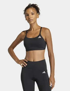 Womens Reggiseno Sportivo Optime Essentials Workout Supporto Leggero - Nero, nero nero Donna taglia M - Adidas - FashionsVida