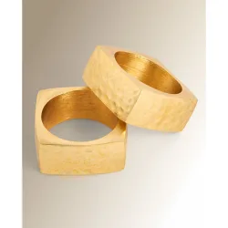 Set de 2 servilleteros Martelé