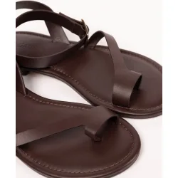 Sandalia de piel de mujer evelyne