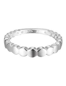 Womens Sterling Silver Graduated Circle Ring - Size T - The Jewellery Stockroom - FashionsVida