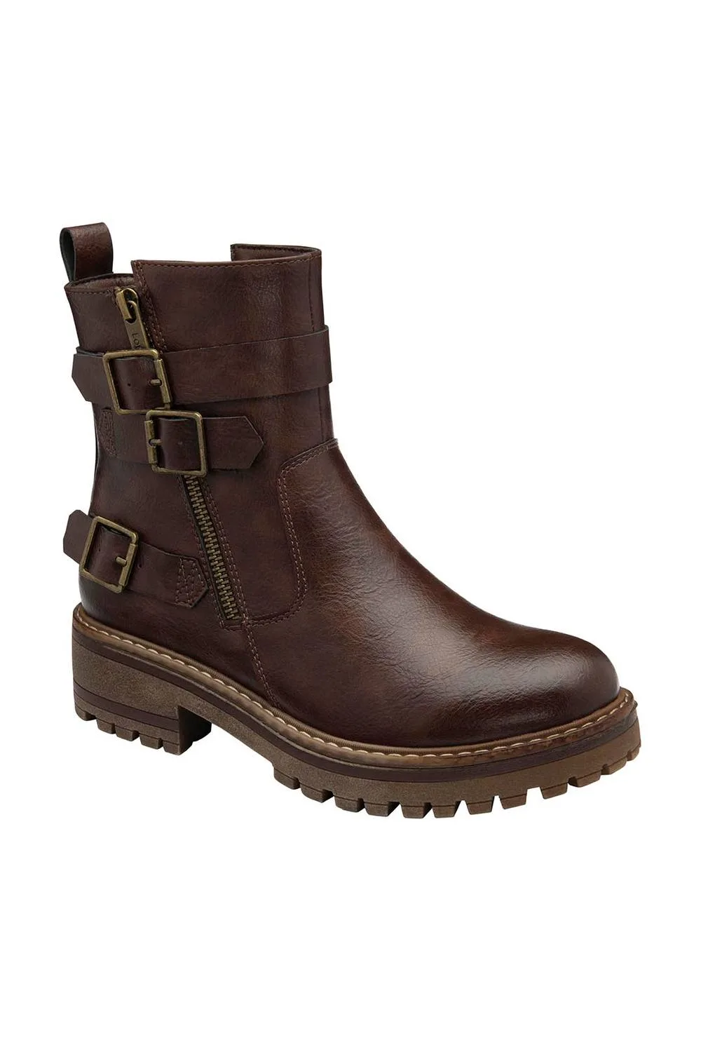 Harrie' Ankle Boots - Brown - Size: 4 - Lotus - FashionsVida