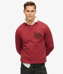 Superdry Men's Workwear Sweatshirt mit Applikation Rot - Größe: L