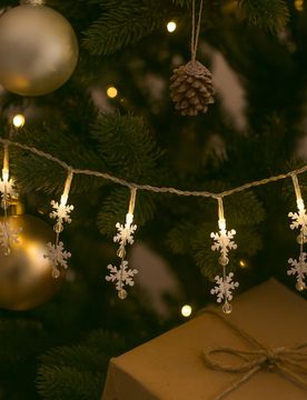 Luci di Natale con motivo di fiocchi di neve - bianco