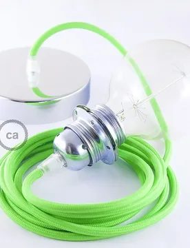 Cables Lampe Suspendue Pendel Pour Abat-jour Rf06 1 M Neon Green / Chrome Plated One Size - Creative - FashionsVida