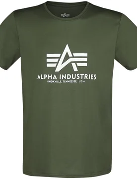 T-Shirt - Basic T - S - für Männer - Größe S - dunkelgrün - Männer - male - Alpha industries - FashionsVida