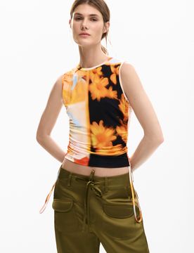 Top flores arty, Mujer, Viscosa, S