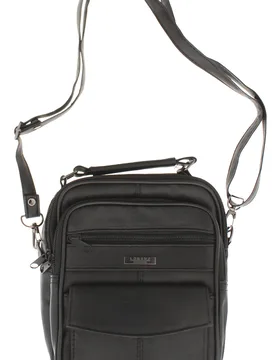 Womens Crossbody Bag Heather Leather Zip Fastening Black - One Size - Wynsors - FashionsVida