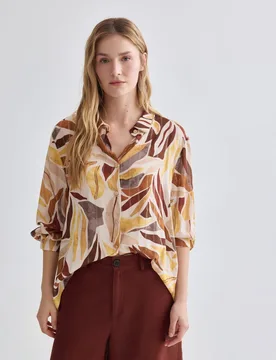 Camisa de mujer estampada manga larga - Zermatt - FashionsVida