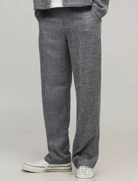 Men's Relaxed Fixed Waist Trouser Grey Size 28 Grey 28 - boohooMAN - FashionsVida