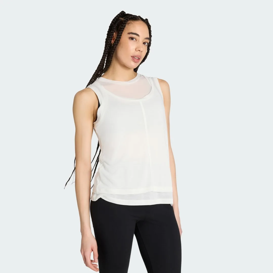 Canotta Soft Lux Sheer M Beige - Adidas - FashionsVida