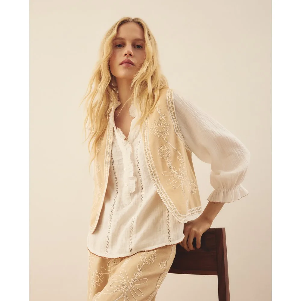 Chaleco bordado de mujer - Southern Cotton - FashionsVida
