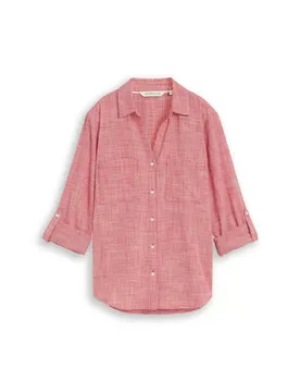 Blouse with slub structure female