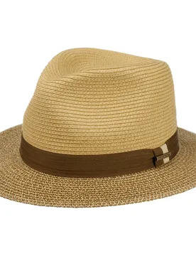 Twotone Toyo Traveller Viscose Hat by - nature-brown - Female - Size: XXL (62-63 cm) - Stetson - FashionsVida