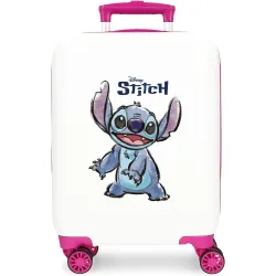 Maleta infantil 2 ruedas multidireccionales Stitch I Heart You con capacidad de 24L