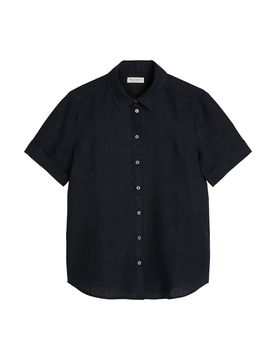 Kurzarm-Leinenbluse regular female