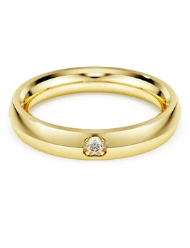 Anello a fascia Eternity, Diamanti creati in laboratorio 0,05 ct tw, Forma rotonda, Oro giallo 18 K 62 - Swarovski - FashionsVida