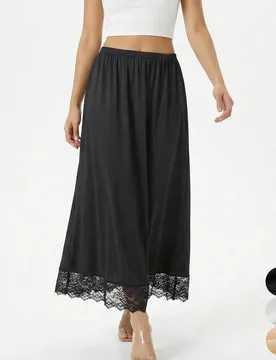 Cinturón de cintura con borde de encaje para mujer, falda deportiva inferior, falda corta, traje de fitness y yoga, falda envolvente para cadera, fal - Shein - FashionsVida