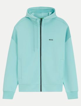 Green Regular-Fit Sweatshirtjacke Blau L