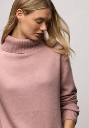 Softer Rollkragenpullover female Rosa