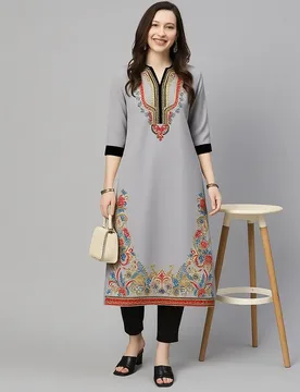 Muslim Kurt Women's Casual Fashion Dress Long Sleeved Straight Tube Casual Ethnic Flower Kaftan Moroccan Women Robe - Aliexpress - FashionsVida