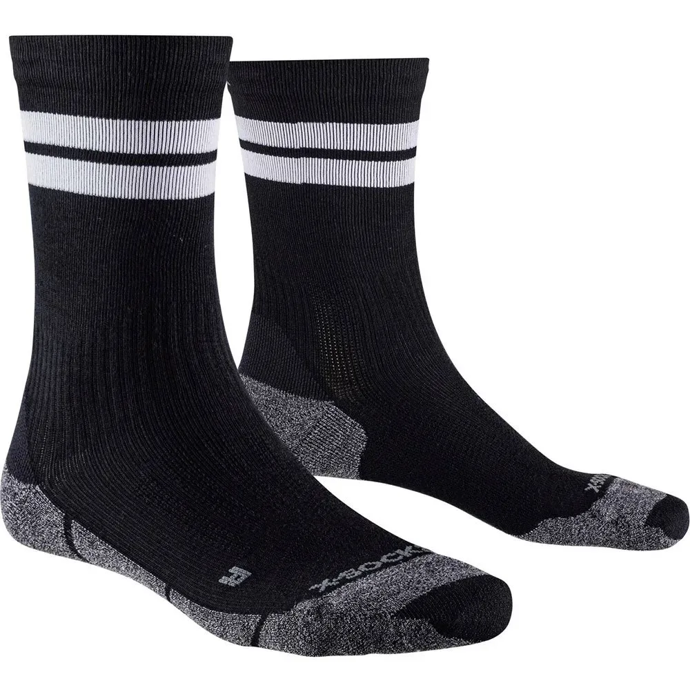 Calzini Crew Core Natural Graphics Black / Charcoal EU 45-47 - X-SOCKS - FashionsVida