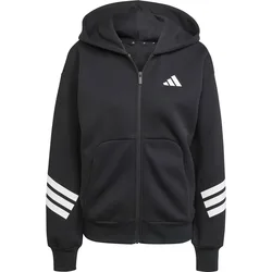 Future Icons 3-Streifen Damen Kapuzensweater, schwarz S