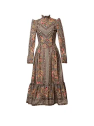 Midikleid PRAIRIE marrone L