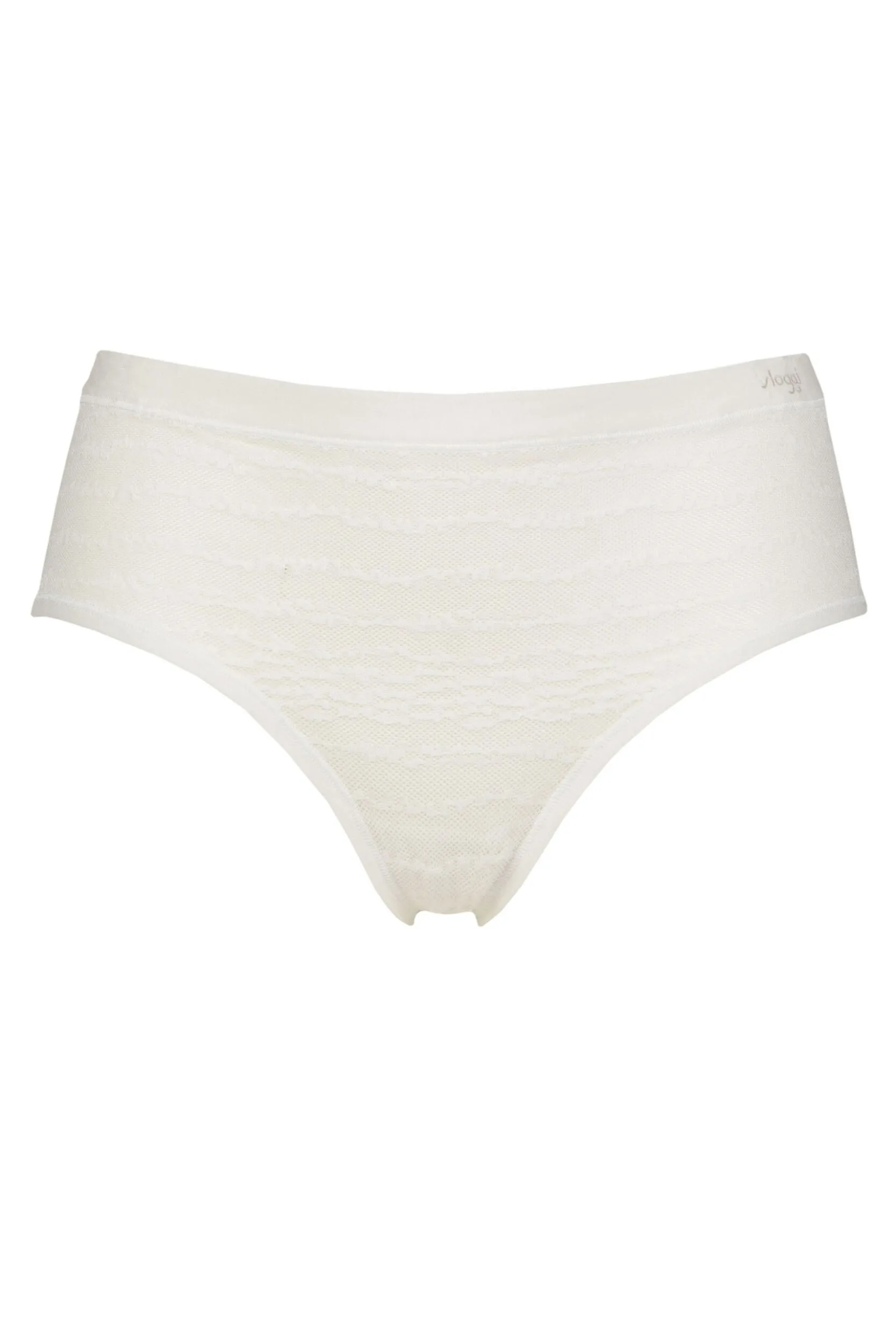 Womens 1 Pack FREE Evolve Lace Hipster Silk White L/XL - White - Size: Large - Sloggi - FashionsVida