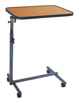 Mobiler Beistelltisch von braun silber