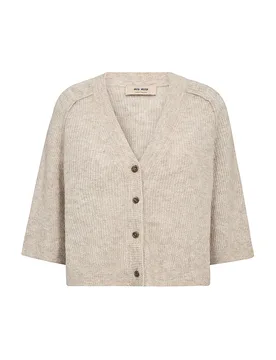 Cardigan MMTHORALIZETKNIT beige XL - Mos mosh - FashionsVida