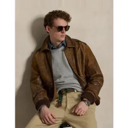 Jersey de hombre de algodón con cuello redondo