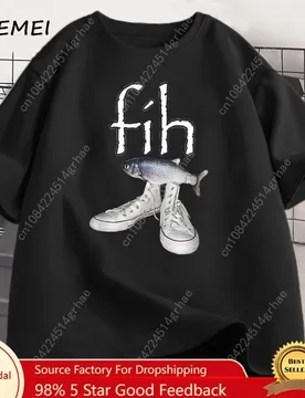Fih Shoes Misspelled Fish Meme T Shirt Men Women Funny Humor T-shirt Y2k Mens Designer Clothes Casual Short Sleeve Male Tops - Aliexpress - FashionsVida