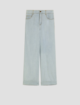 Jeans straight donna azzurro