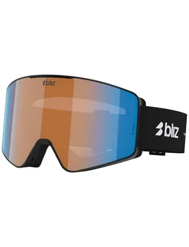 Skibrille G001S Matte Black Orange Blue aus Wolle schwarz - Bliz - FashionsVida