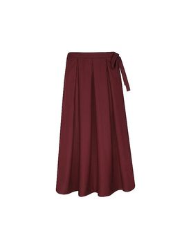 Midi falda rojo oscuro 38