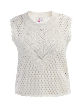 IZIA Jersey blanco lana