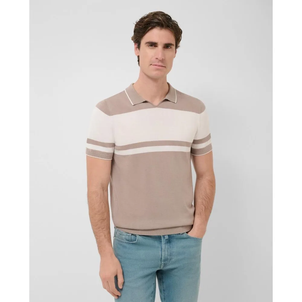 Polo de hombre manga corta tricotado rayas - Roberto Verino - FashionsVida