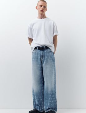 Jeans Gamba Larga Stelle
