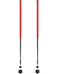 Bâtons de ski de randonnée - Cerise - Taille 135 cm - Rouge