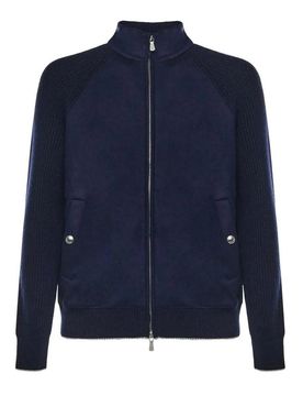 Giacca Full Zip Grigio Chiaro
