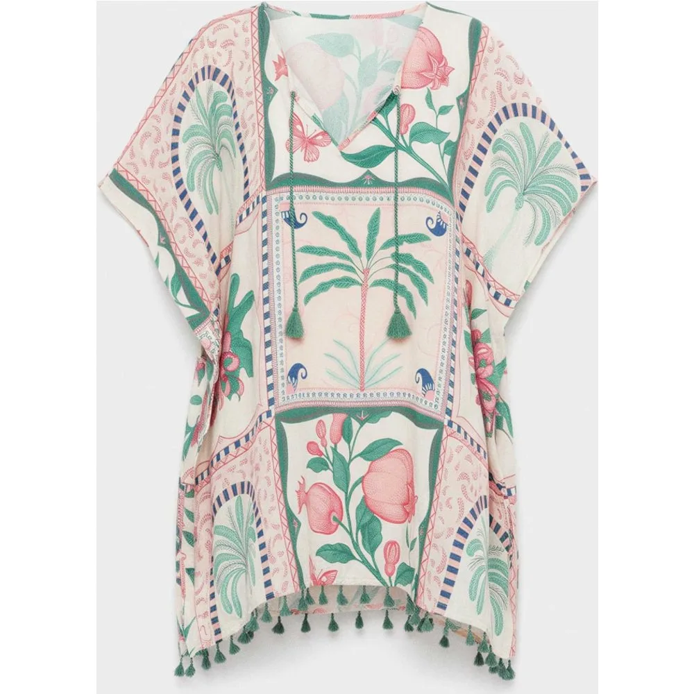 Caftán de mujer en tejido estampado - Gisela - FashionsVida