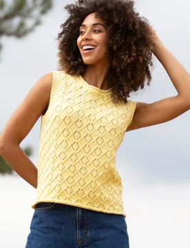Women's Tolpuddle Knit Tank Top Sunlight in Yellow Size: XS - Yellow - Size: XS - Kite - FashionsVida