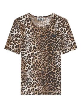 Ganni Maglietta leopardata