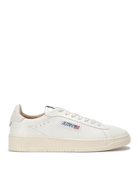 Sneakers basse stringate in pelle