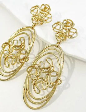 New Long Drop Earrings For Women 18K Gold Plated Big Earrings Fashion Jewelry Wedding Party Gift Trending - Aliexpress - FashionsVida